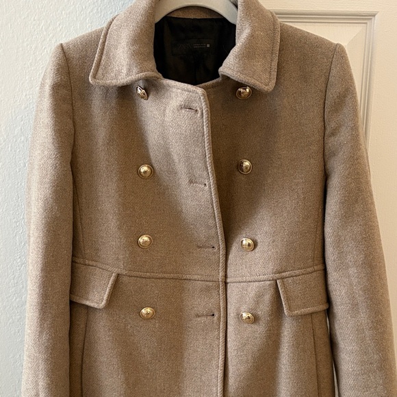 Zara Jackets & Blazers - Zara Women's Classic Beige Pea Coat